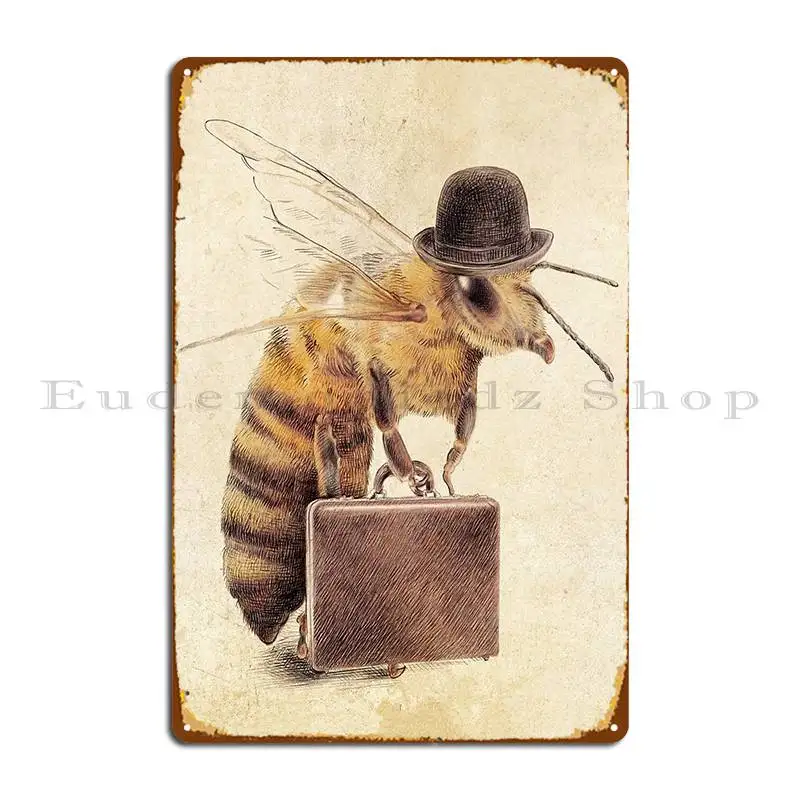 Worker Bee Metal Sign Customized Cave Home Cinema Garage Tin Sign Poster