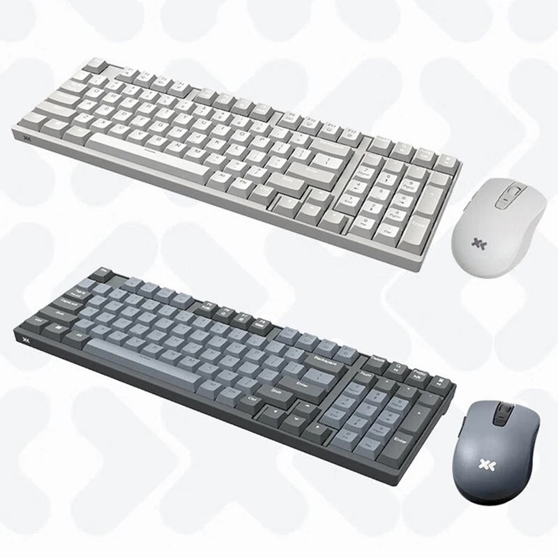 Bezprzewodowy zestaw klawiatury i myszy Lenovo Xiaoxin K1 K1P do pracy, pisania, odporny na zachlapania, ergonomiczny, regulowany DPI 1600, do biura, Windows