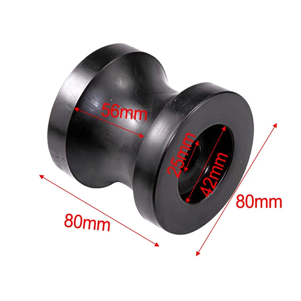 Black Guide Roller Wheel For Rowing Machine Cable Rope Routing Gym Fitness Equipment Replacement Part 70mm 80mm Spool Pulley