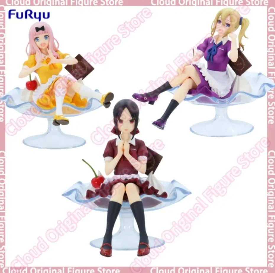 

В наличии 100% оригинальная специальная фигурка FuRyu Shinomiya Kaguya & Ai Hayasaka & Fujiwara Chika (Parfait Ver.) Аниме Модель Хобби