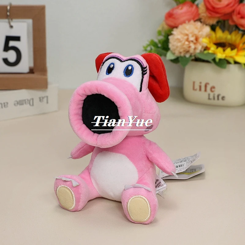 Anime Cute Birdo Pink Pea shooter Stuffed doll Children's Christmas Gift toy 15cm