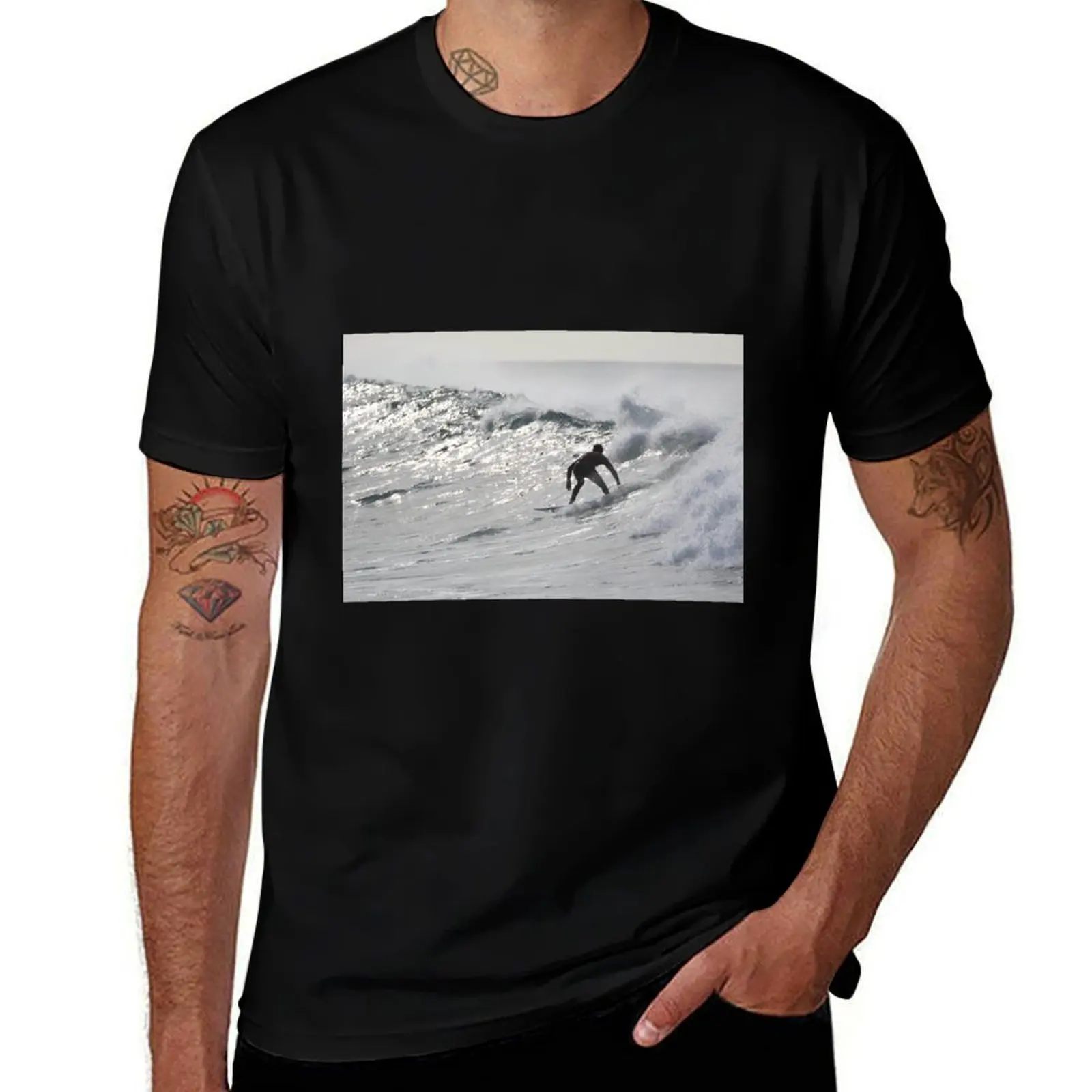 

Sun Glistening on the Surf T-Shirt graphic t shirt vintage graphics customs design your own mens graphic t-shirts big and tall