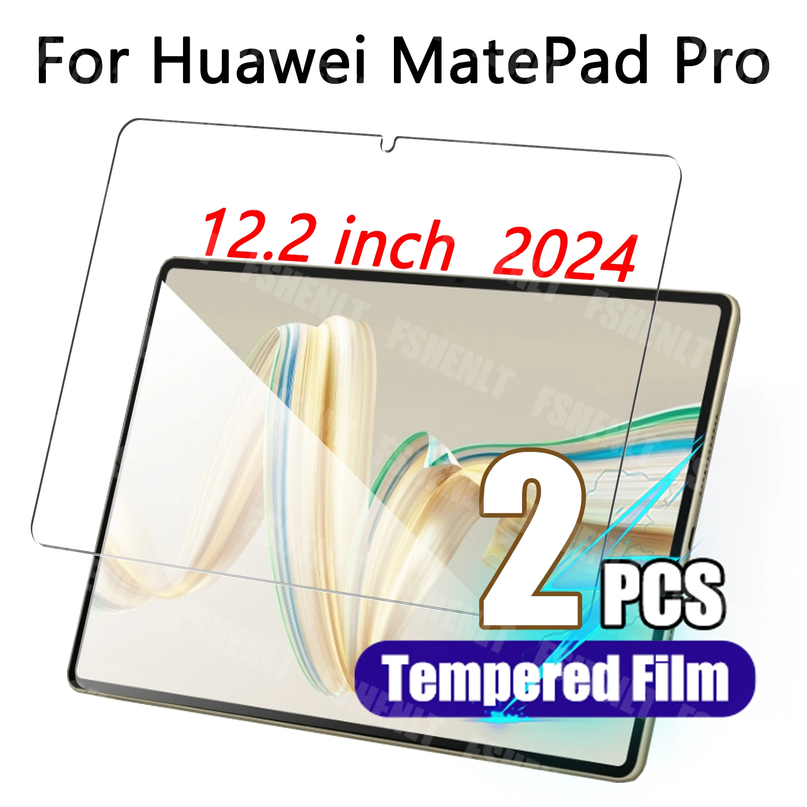 Protetor de Tela para Huawei MatePad Pro, Filme de Vidro Temperado, Anti-Shatter, Anti-Scratch, Transparente, 12.2 ", 2024