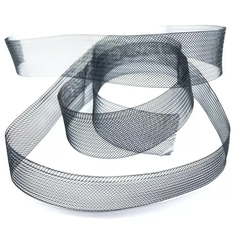 Plain Crin Horsehair Braid Flat Ribbon Flexible Stiffening Trim for Wedding Dress Hem Evening Gown Ruffle Charming Millinery Hat view 2