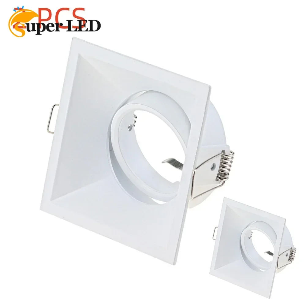 

2PCS Square Recessed Mount Frame GU10/MR16 Lamp Holder Spot Lighting Bracket Socket Fitting Spot Light Fixture