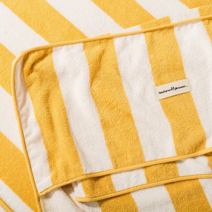 Hodon high-end custom yellow and white striped summer classic outdoor sunscreen adjustable lounge chair