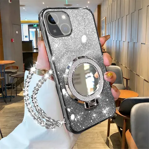 Redmi Note12 Kristallarmband Spegel Telefonhållare Fodral För Xiaomi Redmi Note 12 Pro Plus 12S 11S 10S 9S 9 8 7 Pro Glitter Skal 8 best sales Redmi Note 8 Pro-fodral - №5