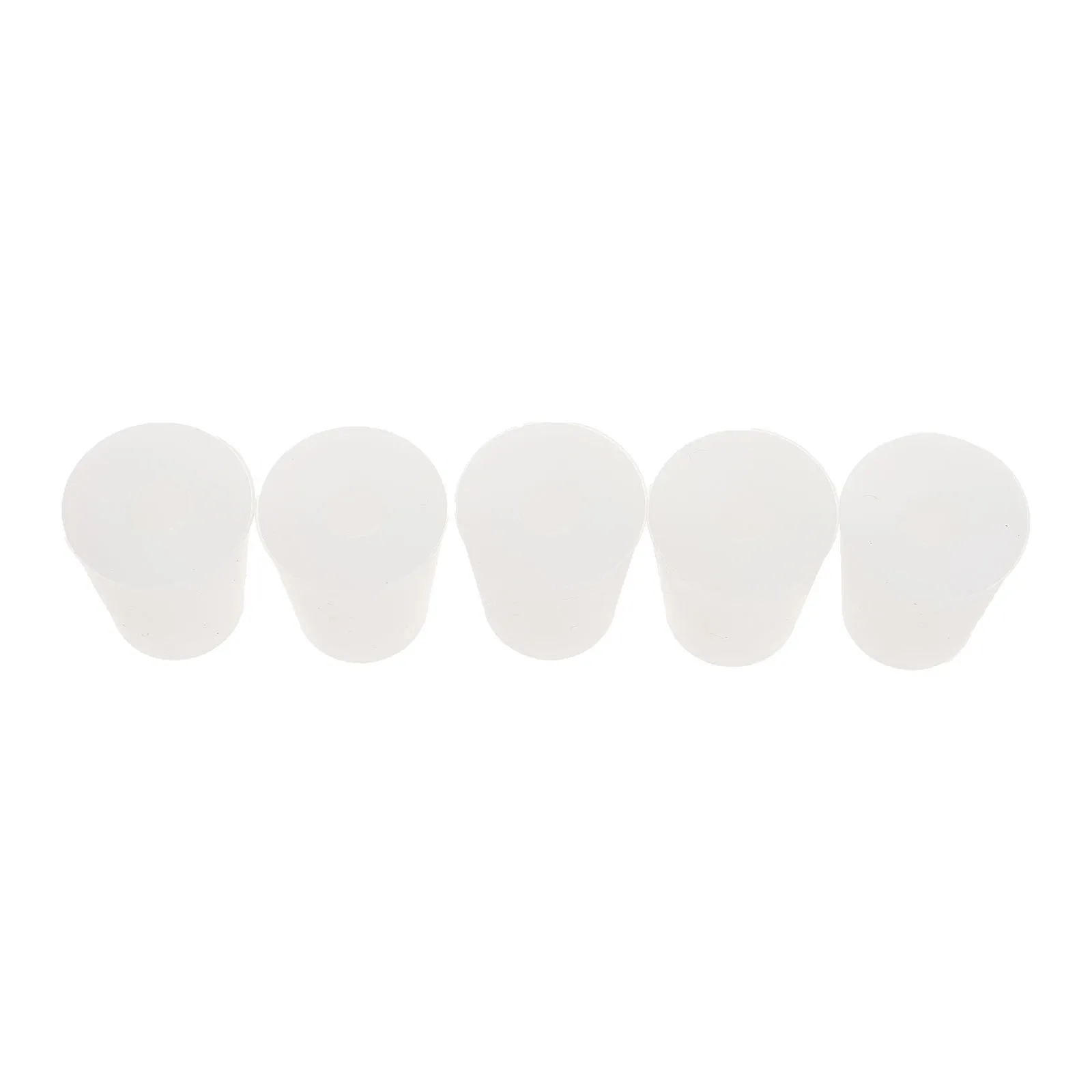 

5pcs Silicone Food Grade Silicone Plugs Food Grade Sealing Stoppers White Test Tube Caps Laboratory Practical Tubes Hardware
