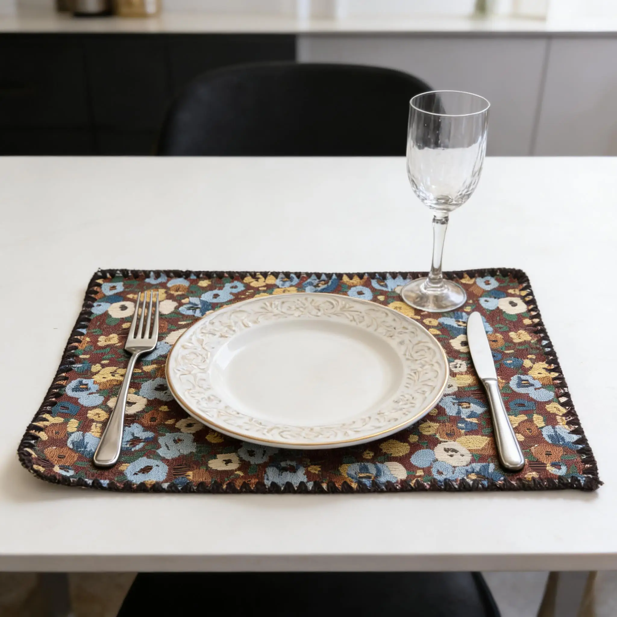 Elegant Woven Cloth Cotton Linen Placemats Durable Dining Table Mats Stylish Cotton Table Mats for Kitchen Tabletop Daily Use Di