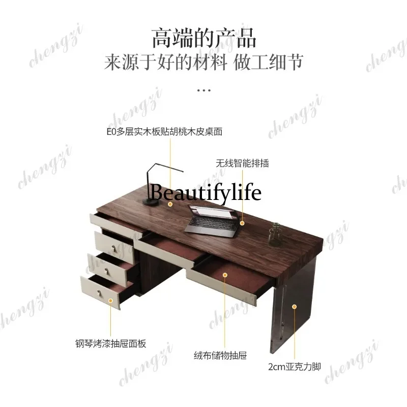 BBB   Bedroom Work Boss Nordic Office Desk Computer Comfortable Light Luxury Office Desk President Advance Home Furniture