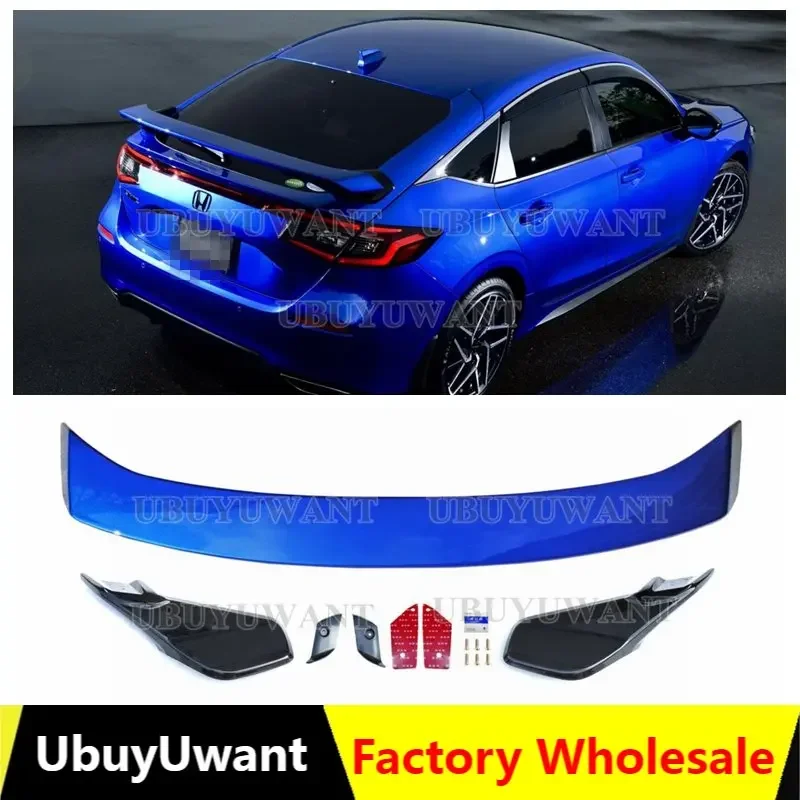 For Honda Civic Hatchback Type-R Style  2022 2023 Car Trunk Spoiler ABS Auto Rear Trunk Wing Accessories Spoiler