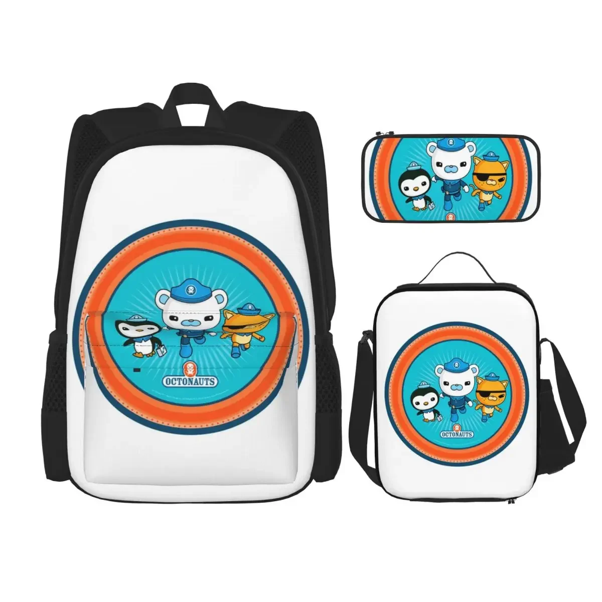 Kid Kwazii The Octonauts Plecaki Chłopcy Dziewczęta Bookbag Studenci Torby szkolne Plecak dziecięcy Torba na lunch Torba na długopis Trzyczęściowy zestaw