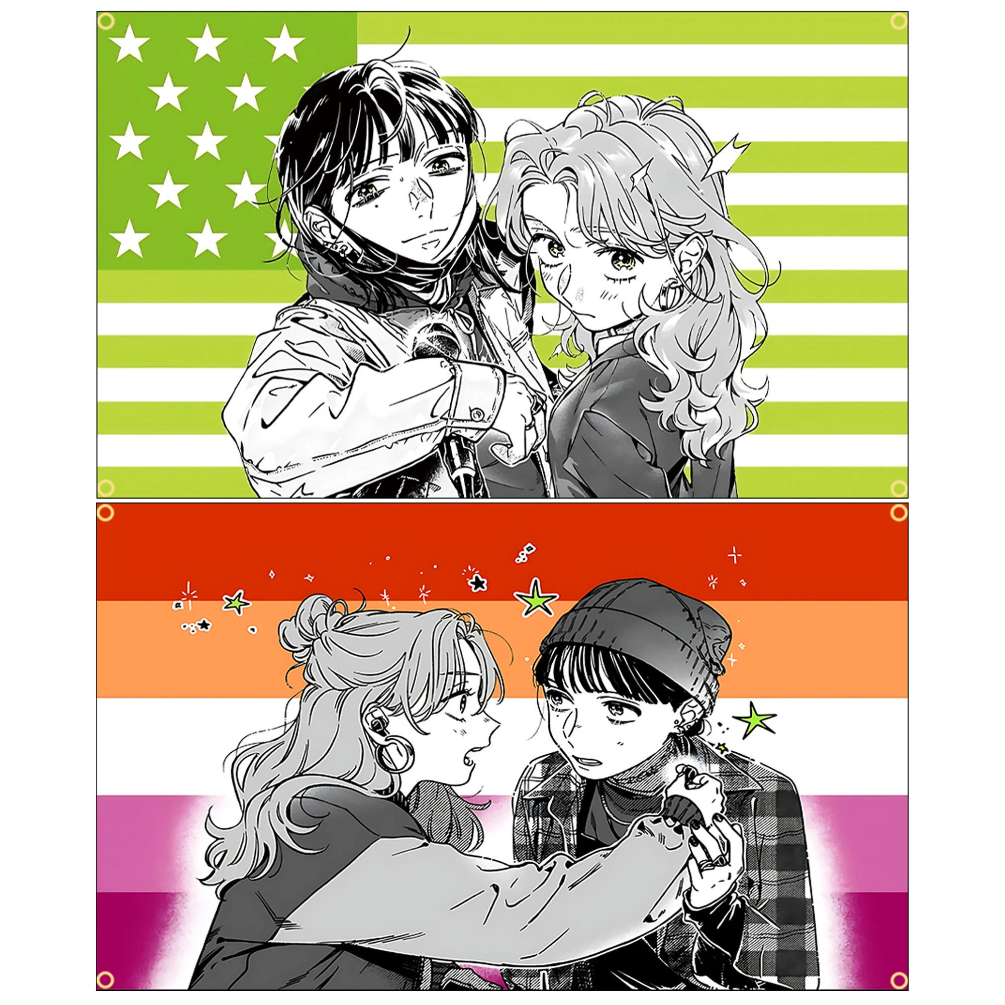 90X150CM 3X5FT New Anime 《The Guy She Was Interested in Wasn't a Guy at All》 Flag Tapestry Double Penetration Room Decor