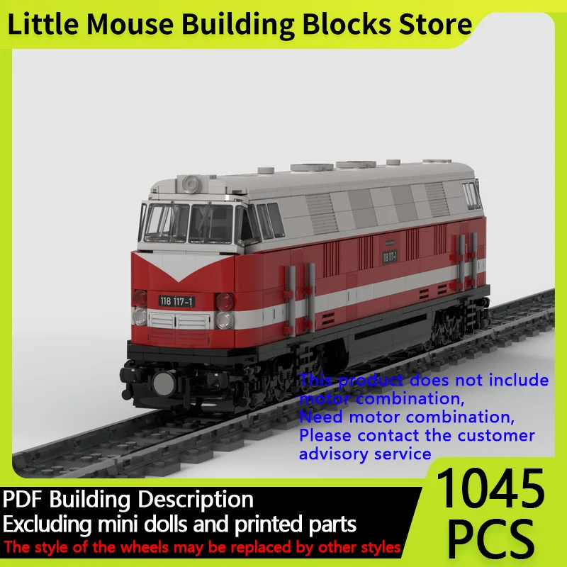 

City Car Model MOC Building Bricks Diesel Locomotive BR118 Train Modular Technology Gifts Holiday Assemble Children Toys Suit