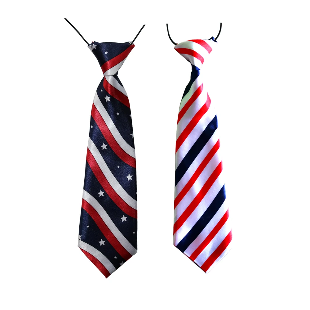 80pcs 4th July Dog Ties American Independence Day Pet Neckties Acciessories for Large Dog Neckties Bulk Dog Grooming Products