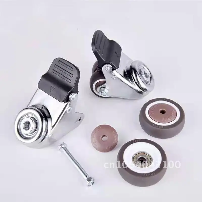 

8.2mm Heavy Duty Swivel Caster Wheels With 2” Holes Replacement Casters Set 4 Locking Industrial,Machinery,Furniture for of