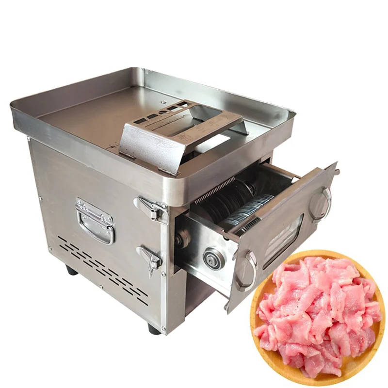 110V 220V  Meat Slicer For Pork Beef Chicken Breast Shredding Dicing Desktop Fresh Meat Cutting Machine