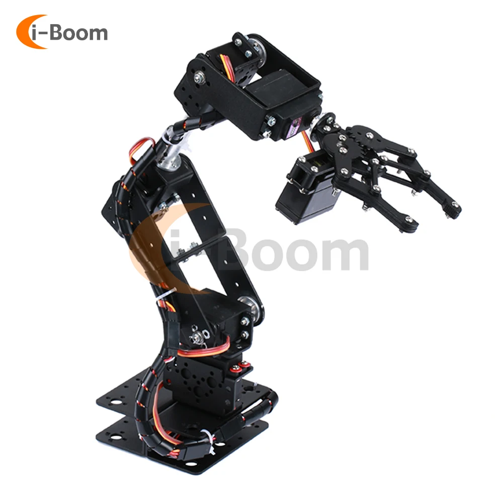 6 DOF Robot Manipulator Metal Alloy Mechanical Arm Clamp Claw Kit for Arduino MG996R Robotic Education