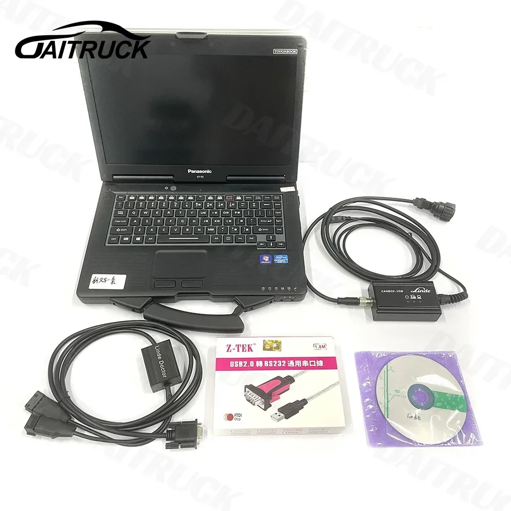 2025 LINDE LSG Forklift Truck Diagnostic Tool for Linde Canbox Doctor Diagnostic scanner Pathfinder Software and CF53 Laptop