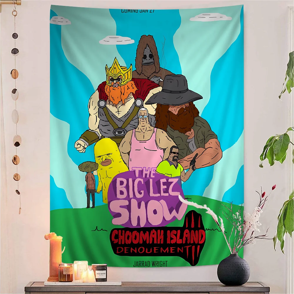 The Big Lez Show Anime Tapestry Hanging Tarot Hippie Wall Rugs Dorm Home Decor