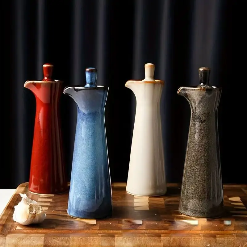 

Ceramic Seasoning Jars Oiler Spice Jar Seasoning Tool Salt Shaker Creative Home Kitchen Retro Olive Oil Bottles Spice Containers