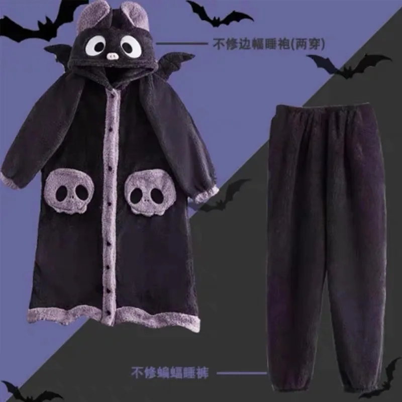 Anime Adult Bat Cosplay Halloween Costumes Onesies Nightgown Xmas Carnival Funny Pajamas Kigurumi