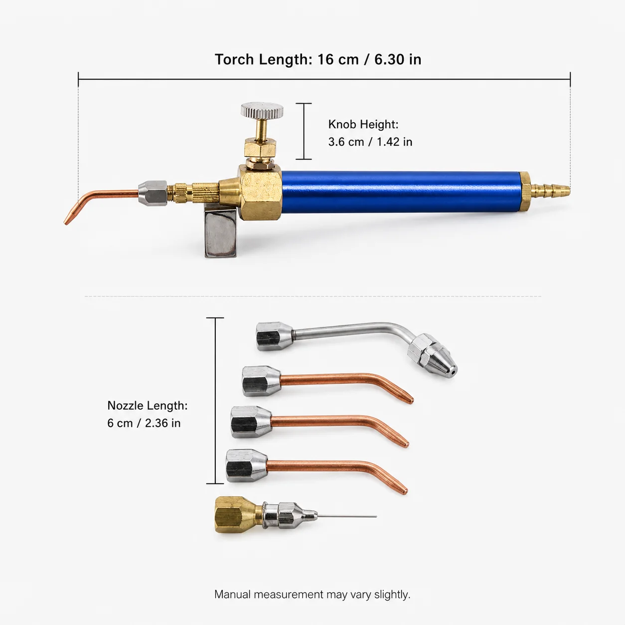 TOKTOS Jewelry Gas Welding Torch Kit with 5 Interchangeable Tips for Soldering Brazing and Jewelry Repair