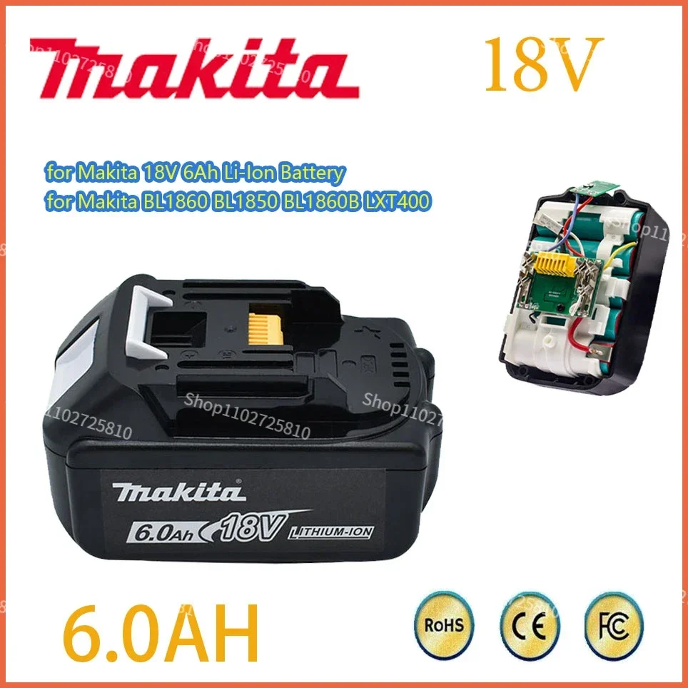 

Makita оригинальная 18 в Makita 6000 мАч литий-ионная аккумуляторная батарея 18 в сверло сменные батареи BL1860 BL1830 BL1850 BL1860B