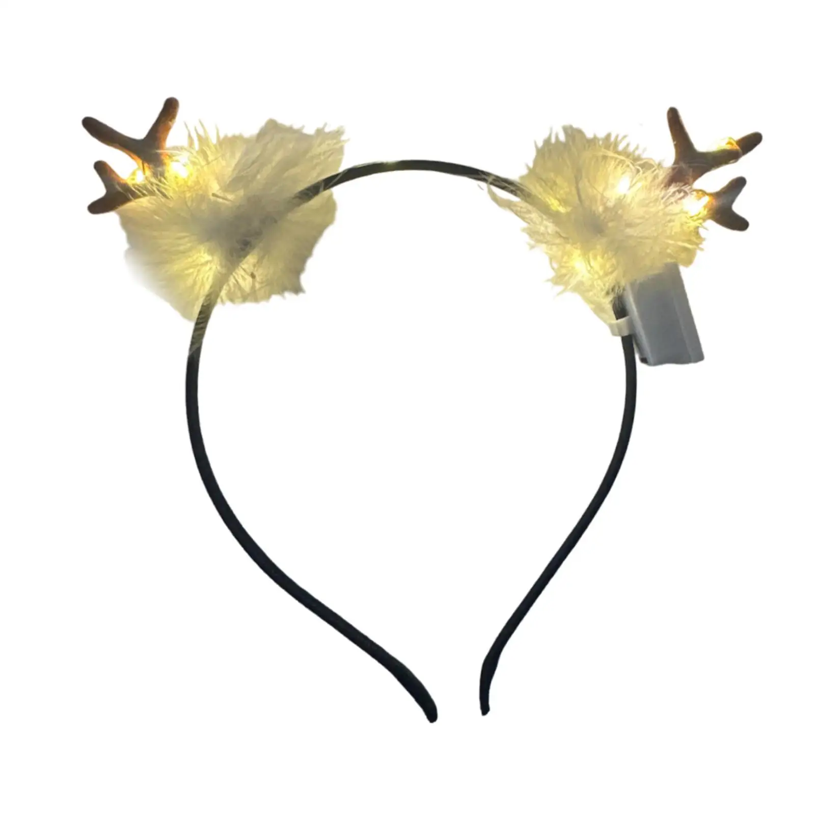 Astas iluminadas con diadema de plumas para mercados nocturnos, carnavales de boda