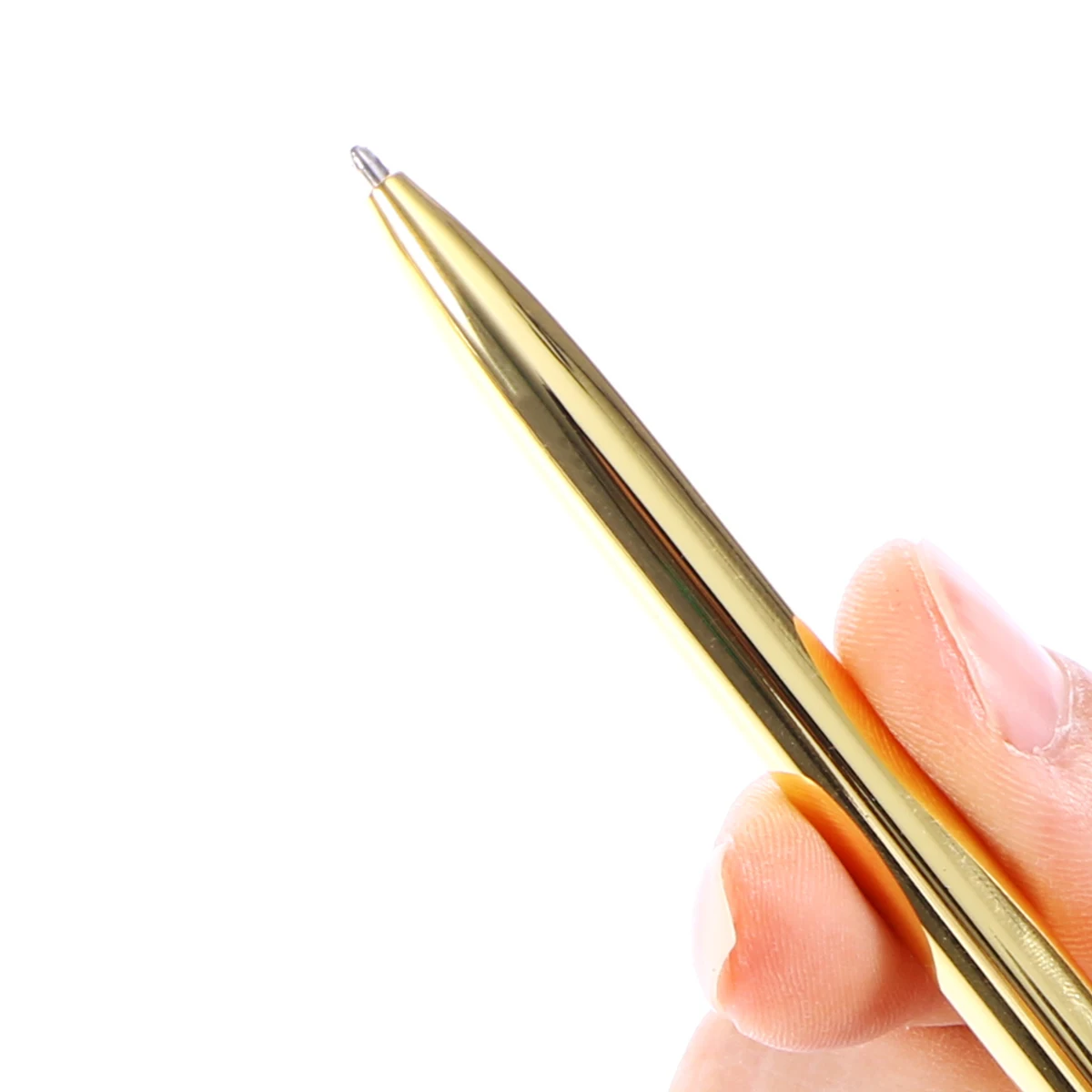 

6PCS Dual Heads Rotation Metal Ballpoint Pen Lightweight Metal Black Ink Pen for School and Office Supplies (Gold)