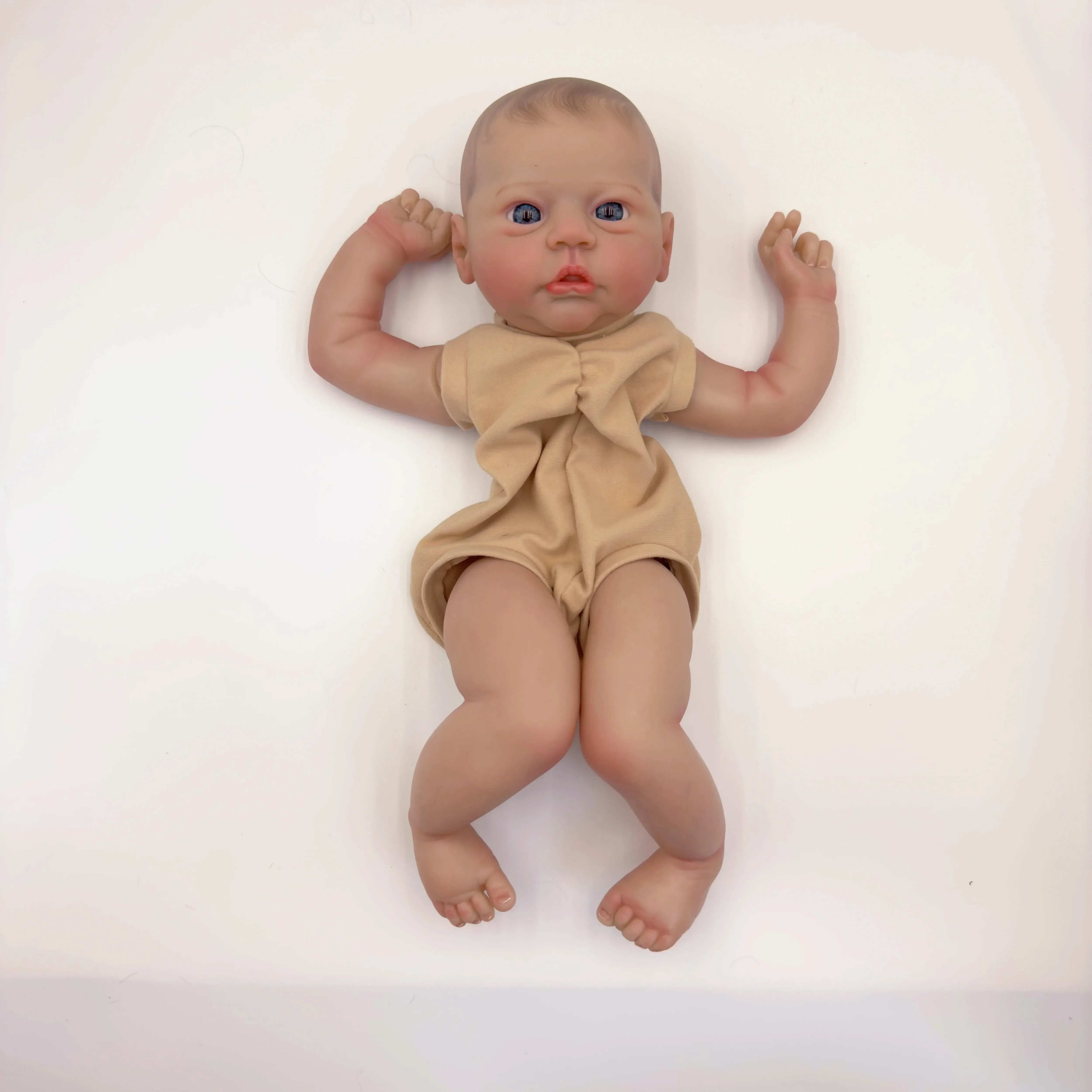 19inch Evi Lifelike Reborn Doll kit painted Doll kit Unfinished Doll parts with Hand Painted Hair