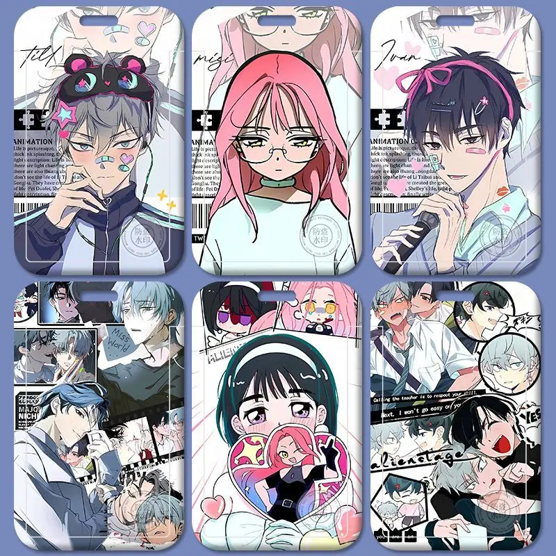 Alienstage Anime Till Ivan luka Student Meal Card Set ID Set Bus Subway Card Sets Protective Case Card Cover Keychain Pendant