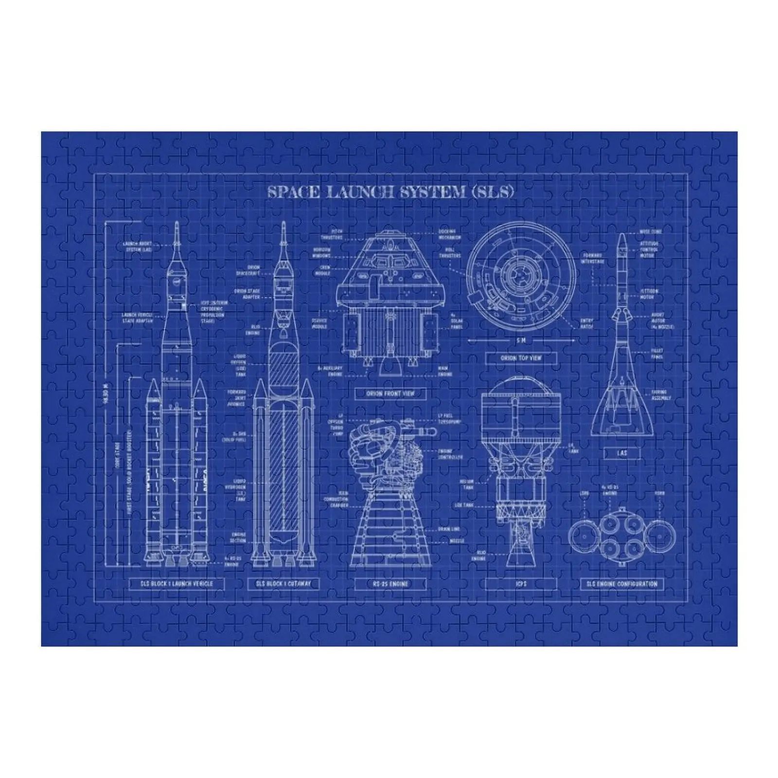 

Система космического запуска (SLS) Blueprint Головоломка с индивидуальным именем Детская игрушка на заказ Детская игрушка Индивидуальная головоломка с картинками
