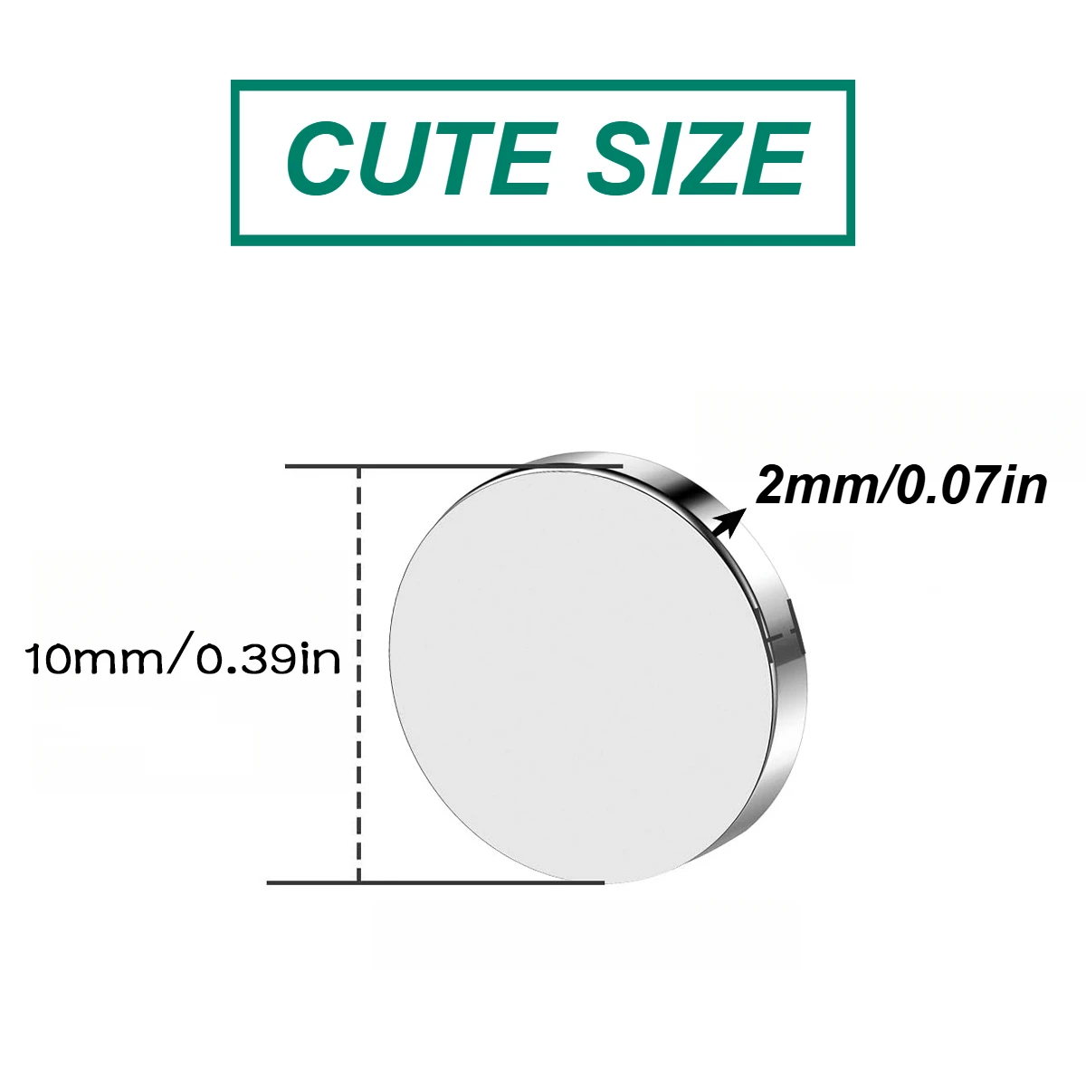 10x2mm Circular Office Magnet for Halloween DIY Bathroom Accessories Photo Walls Classrooms Warehouse Tools Curtains