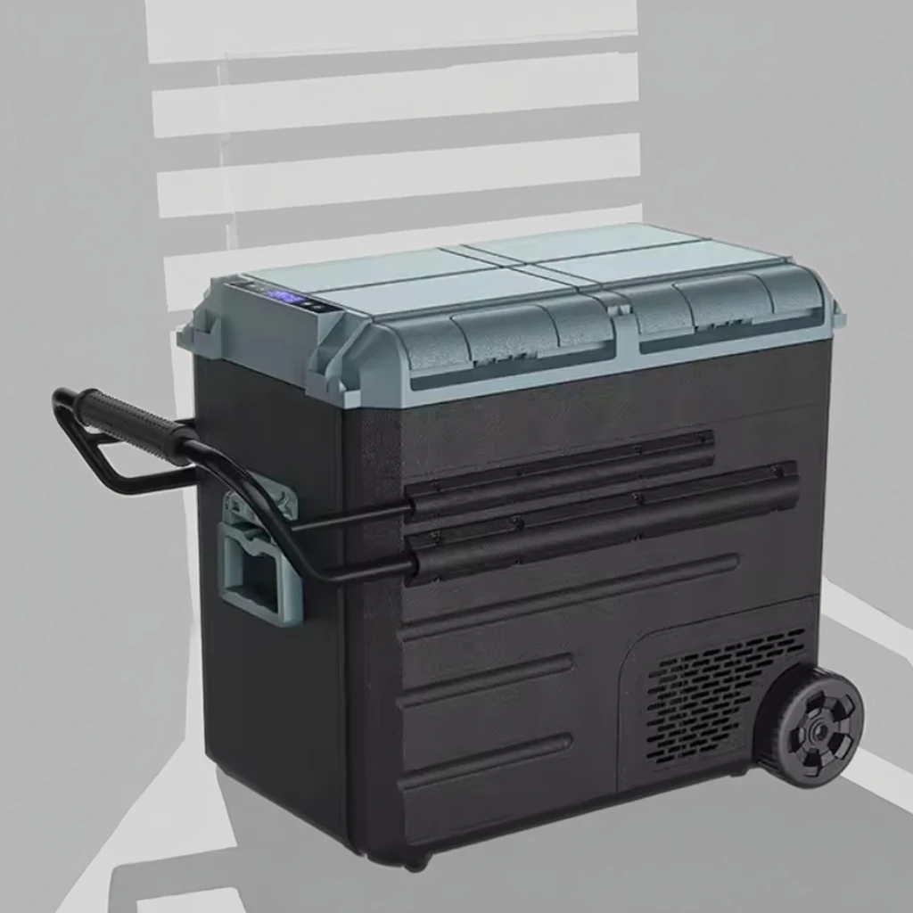 

Portable Refrigerator Camping Fridge Freezer for Car Dual Zone Electric Cooler Box Energy Saving with Solar Lithium Battery