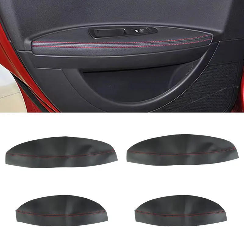 

For Citroen C4 (2006-2016) / C4 coupe 4pcs Microfiber Leather Interior Door Armrest Panel Cover Protective Trim