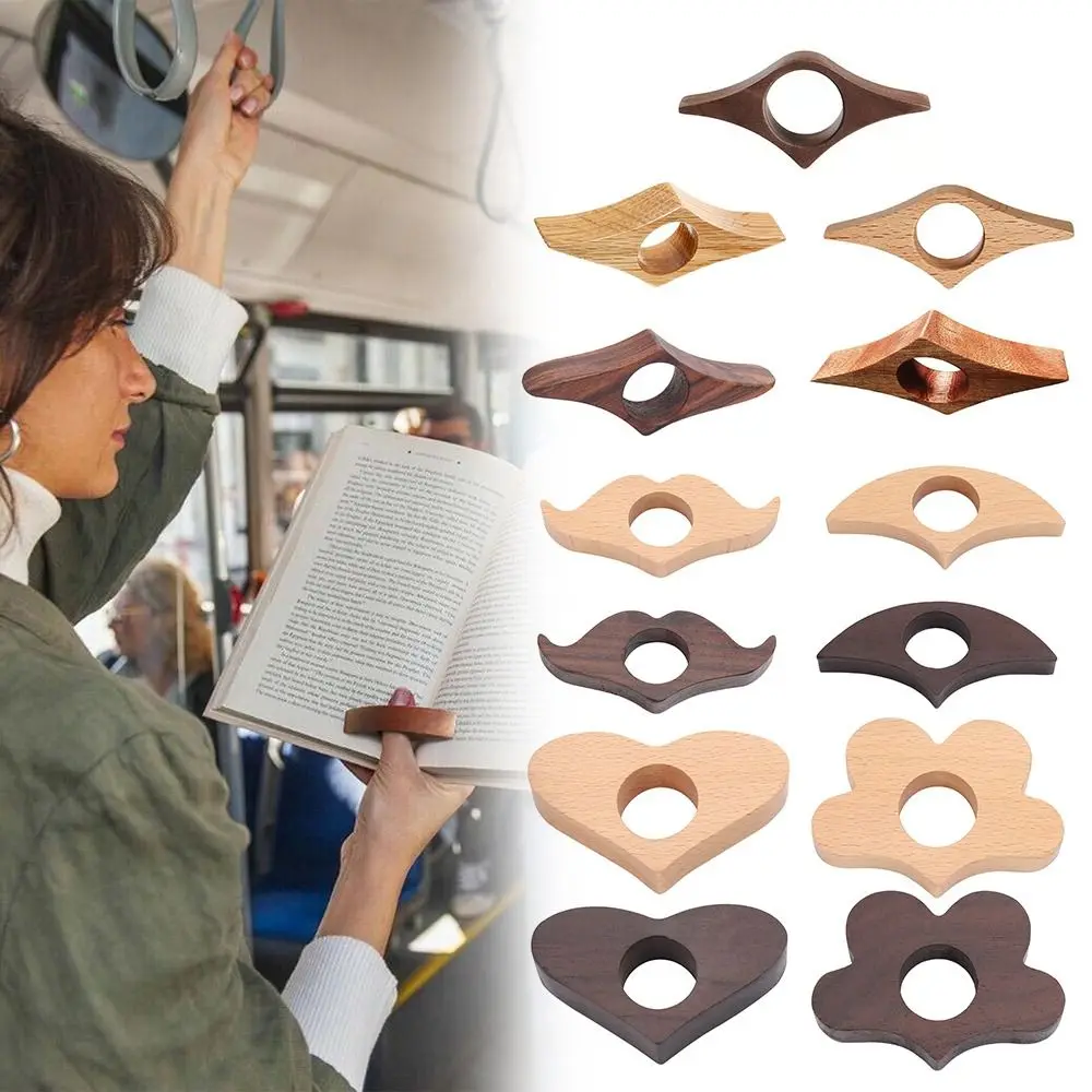 

One Hand Reading Bookmarks Wooden Fast Reading Aids Tools Thumb Book Support Page Turning Fixed Thumb Book Holder Book Lovers