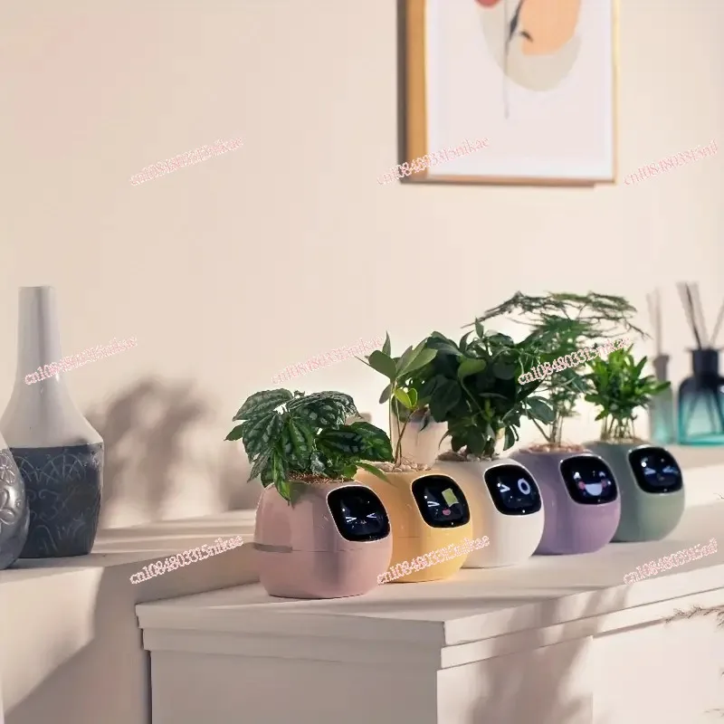 زارع آمن للحيوانات الأليفة الذكي | روبوت العناية بالنباتات مع عرض الوقت ودرجة الحرارة - وعاء سقي النباتات الأوتوماتيكي #3