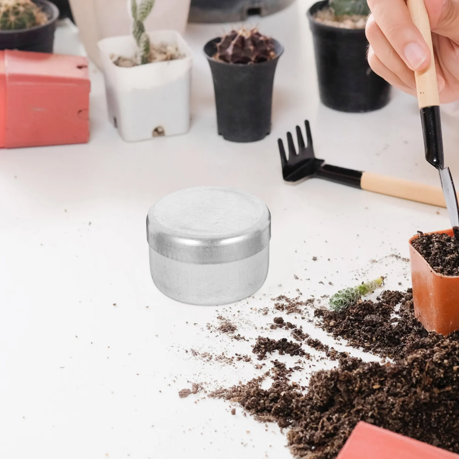 

4Pcs Aluminum Round Soil Sampling Boxes Laboratory Weighing Containers Metal Storage Soil Sample Holders Weighing Container