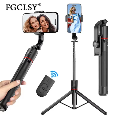 FGCLSY-trípode para palo de Selfie, extensible, inalámbrico, Bluetooth, remoto, portátil, trípode para teléfono inteligente, soporte para teléfono iOS y Android