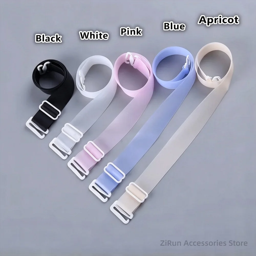 Invisible Bra Straps 1.5cm Wide Silicone Non-slip Comfortable Adjustable Replacement Strap for Women Lingerie Accessories
