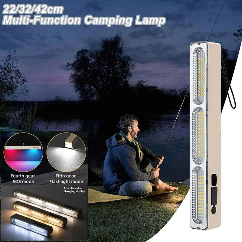 

22/32/42 см светодиодный светильник для ночного рынка, лампа для кемпинга, портативная перезаряжаемая магнитная лампа высокой яркости, трубка, наружное освещение для кемпинга