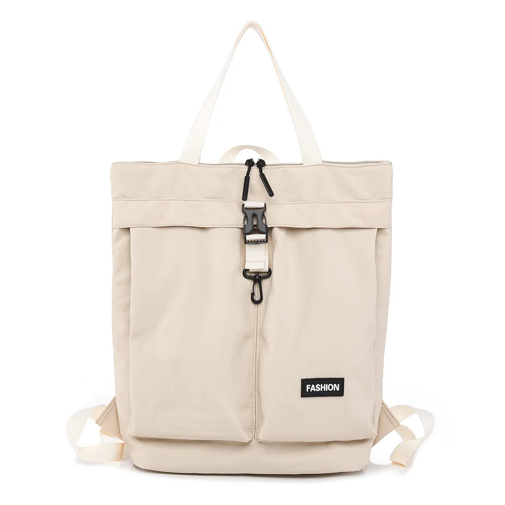 Simple Dual-purpose Backpack for Men and Women, Large Capacity Hand-held Tote Bag, Lightweight and Water-resistant Travel Bag