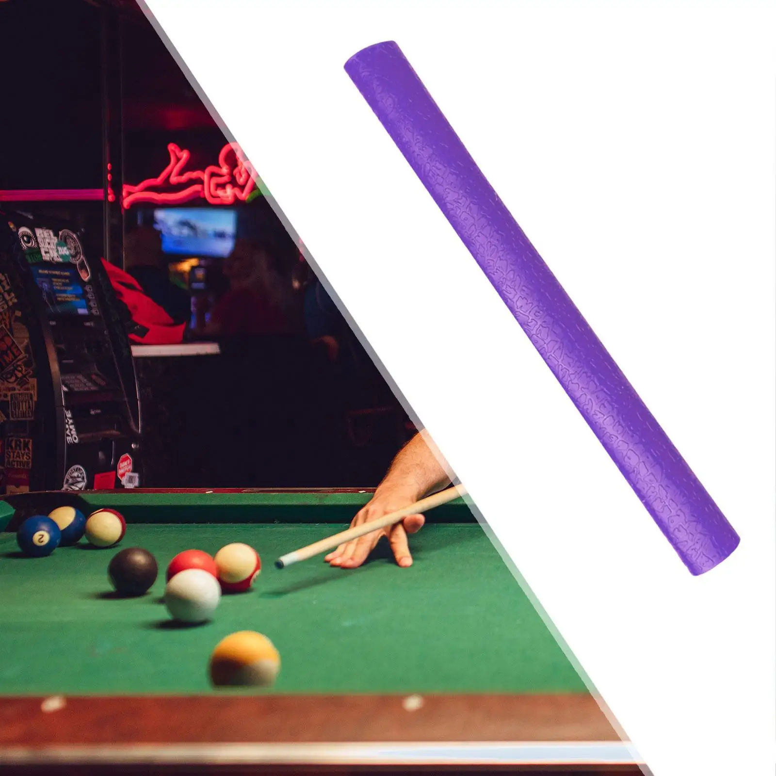 

Billiard Pool Cue Hand Grip Wrap 30cm Tubing Sleeve for Gift Beginner Player
