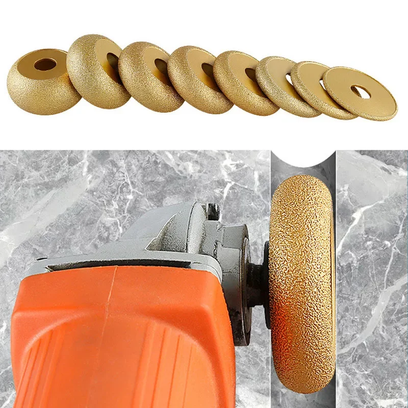 

75mm Stone Edging Wheel Grinding Wheel Roman Slotted Granite Marble Brazed Diamond Angle Grinder Grinding Head