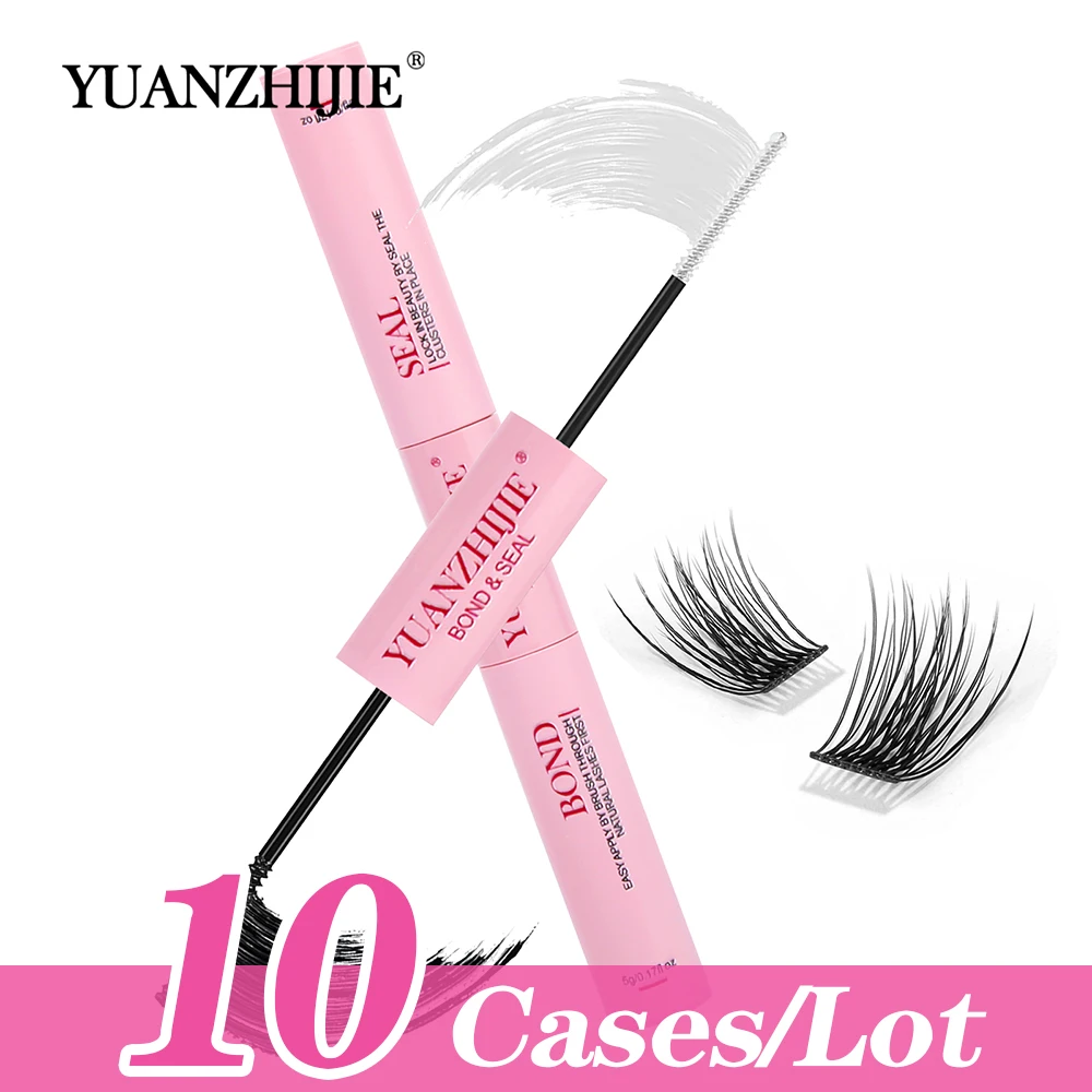 10cases/lot YUANZHIJIE 10ml Cluster Eyelash Glue Bond and Seal Hot Selling Eyelash Glue for False Lash Practice Makeup For Women