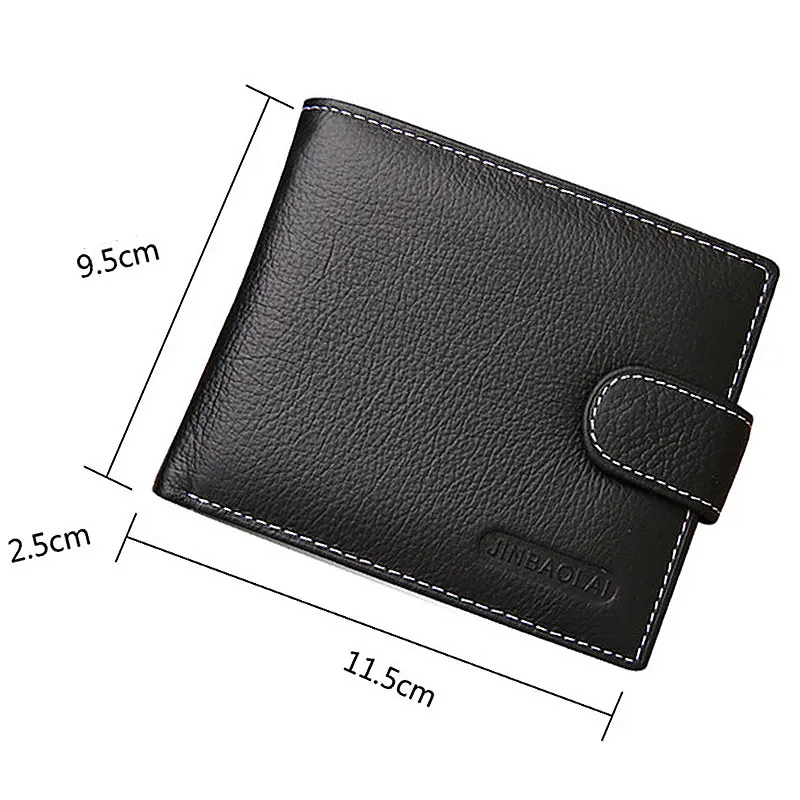 Leather Men Wallets Cow Leather Solid Sample Style Zipper Purse Man Card Horders Famous Brand High Quality Male Wallet