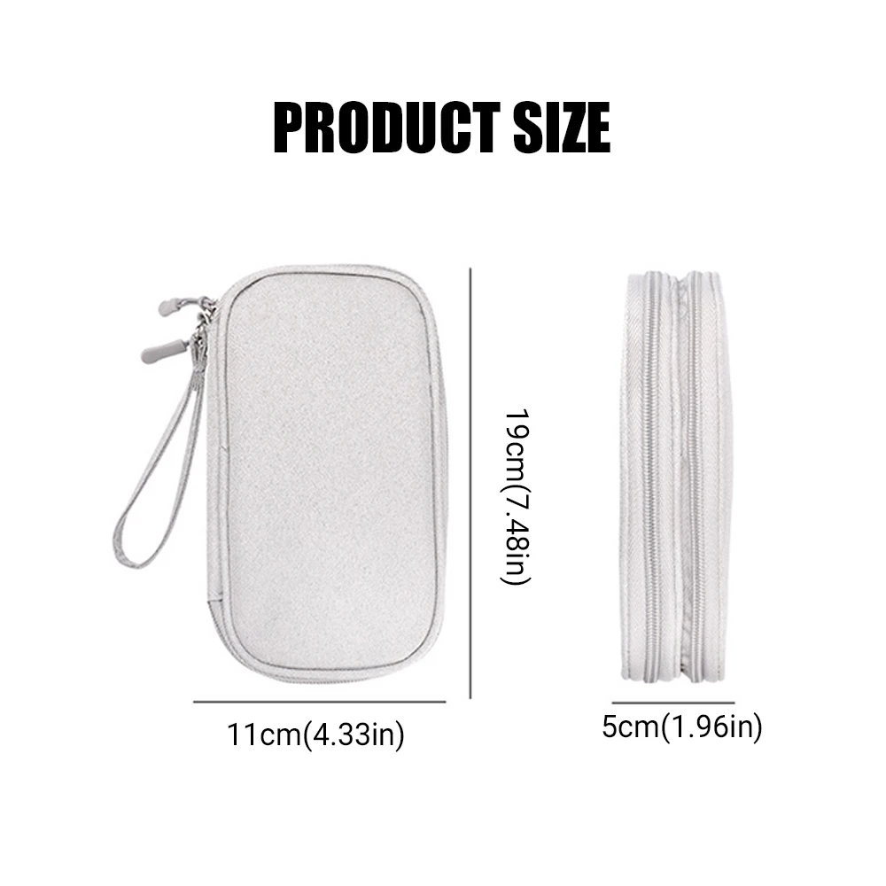 Datenkabel-Aufbewahrungstasche Wasserdichte Reise-Organizer-Tasche Tragbare Tragetasche Doppelschichtige Aufbewahrungstasche für Kabel USB-Ladegeräte – Detail 8