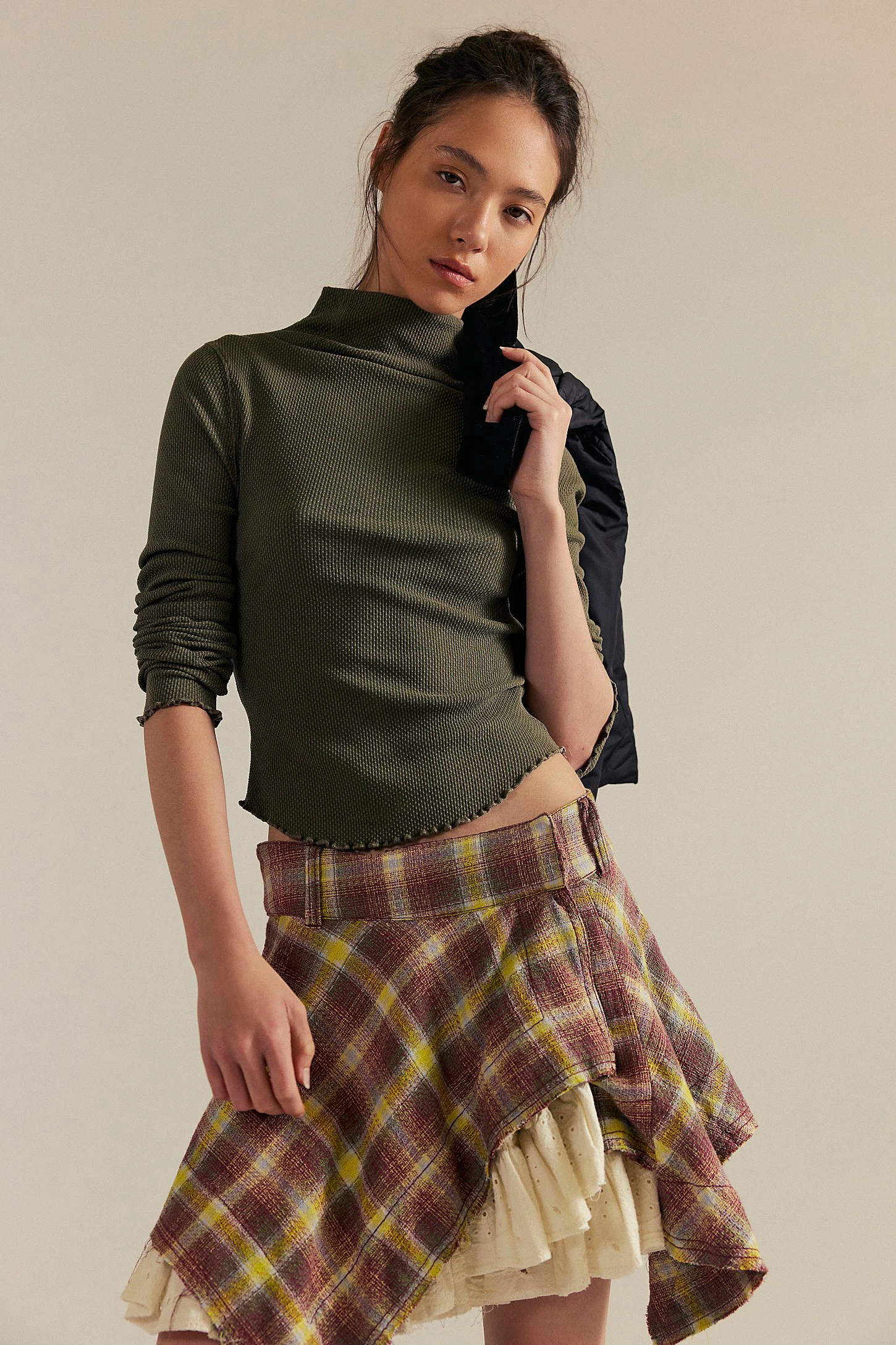 Mulheres magro ajuste camisa y2k moda colheita topo outono primavera saindo t camisas de manga longa com nervuras gola alta primavera boho vintage topos