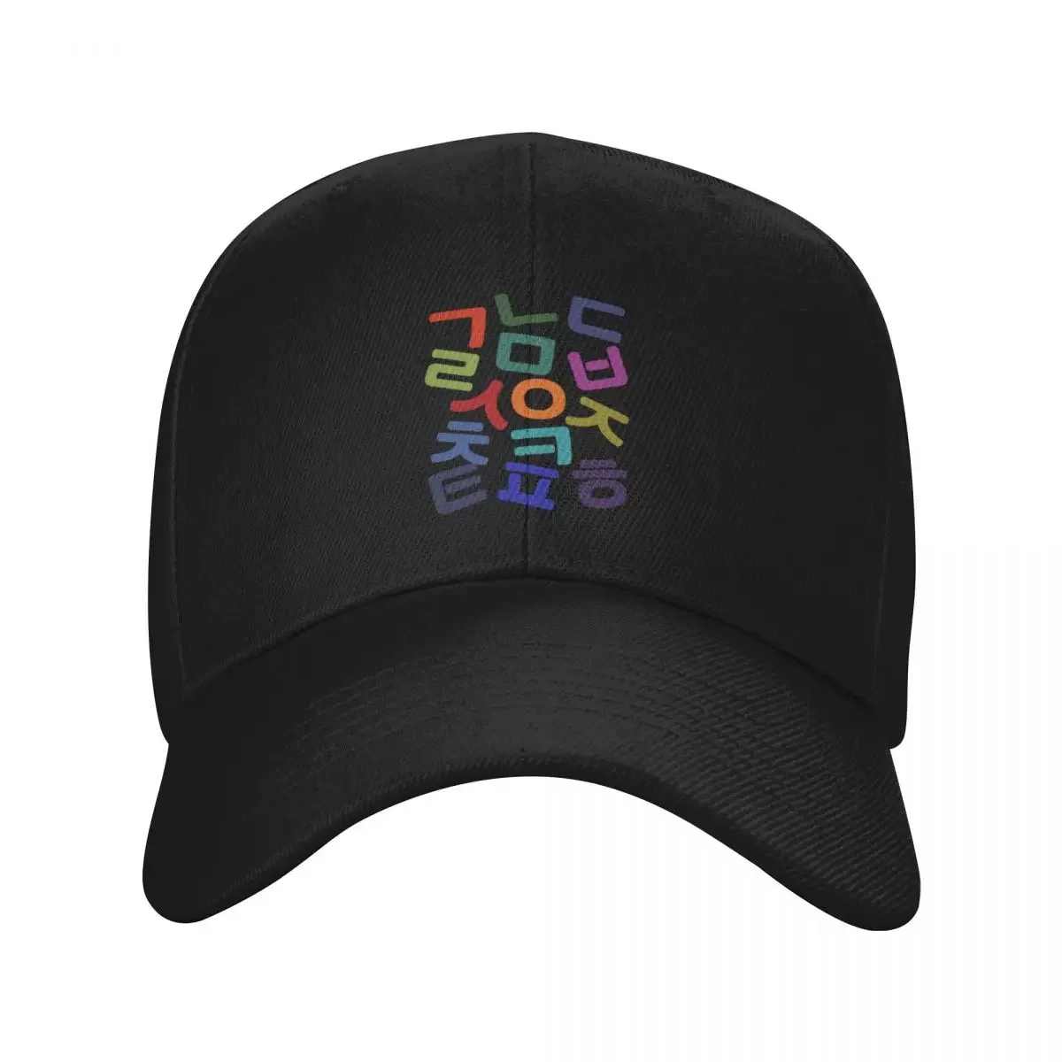 

Korean Alphabet Hangul Consonants Colourful Baseball Cap Rave Mountaineering Hat Man For The Sun Hats Woman Men's